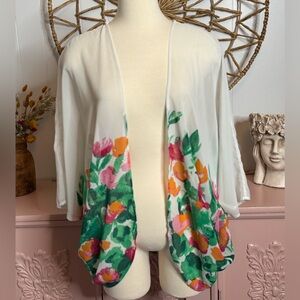 Women’s Medium Floral Open-Front Kimono